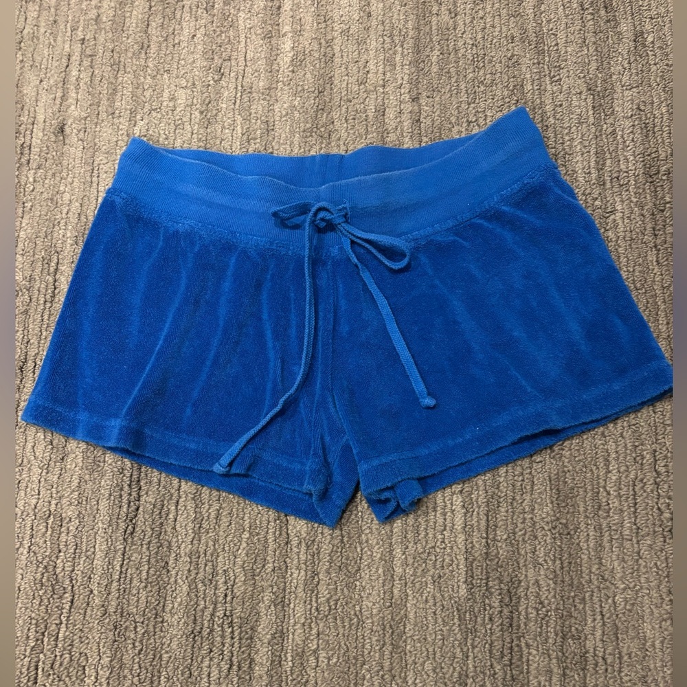 Hard Tail Blue Terry low rise shorts